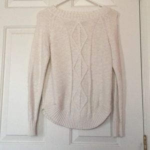 White Cable-Knit Sweater